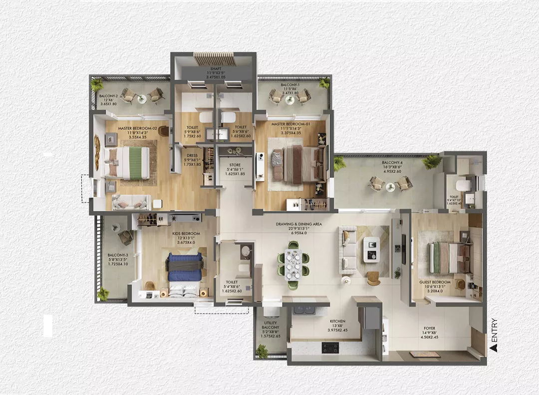 Ashiana Aaroham Floor Plan